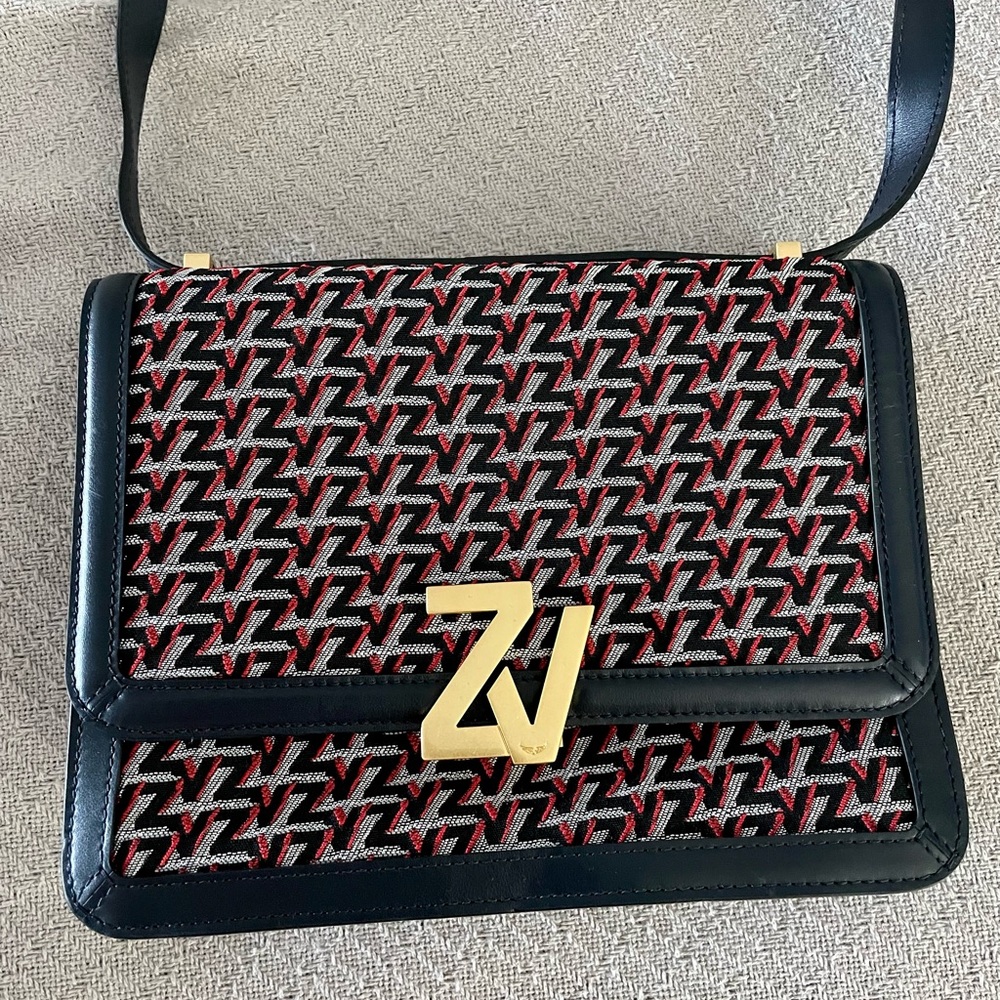 Zadig & Voltaire Blue and Red Leather Crossbody